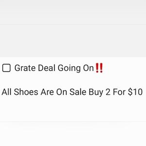Purchase Any 2 Pairs of Shoes👞 For $10
